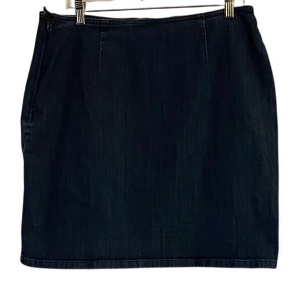 J Jill Denim Skirt Womens Size 12 Dark Wash Straight Knee Length - Picture 4 of 6